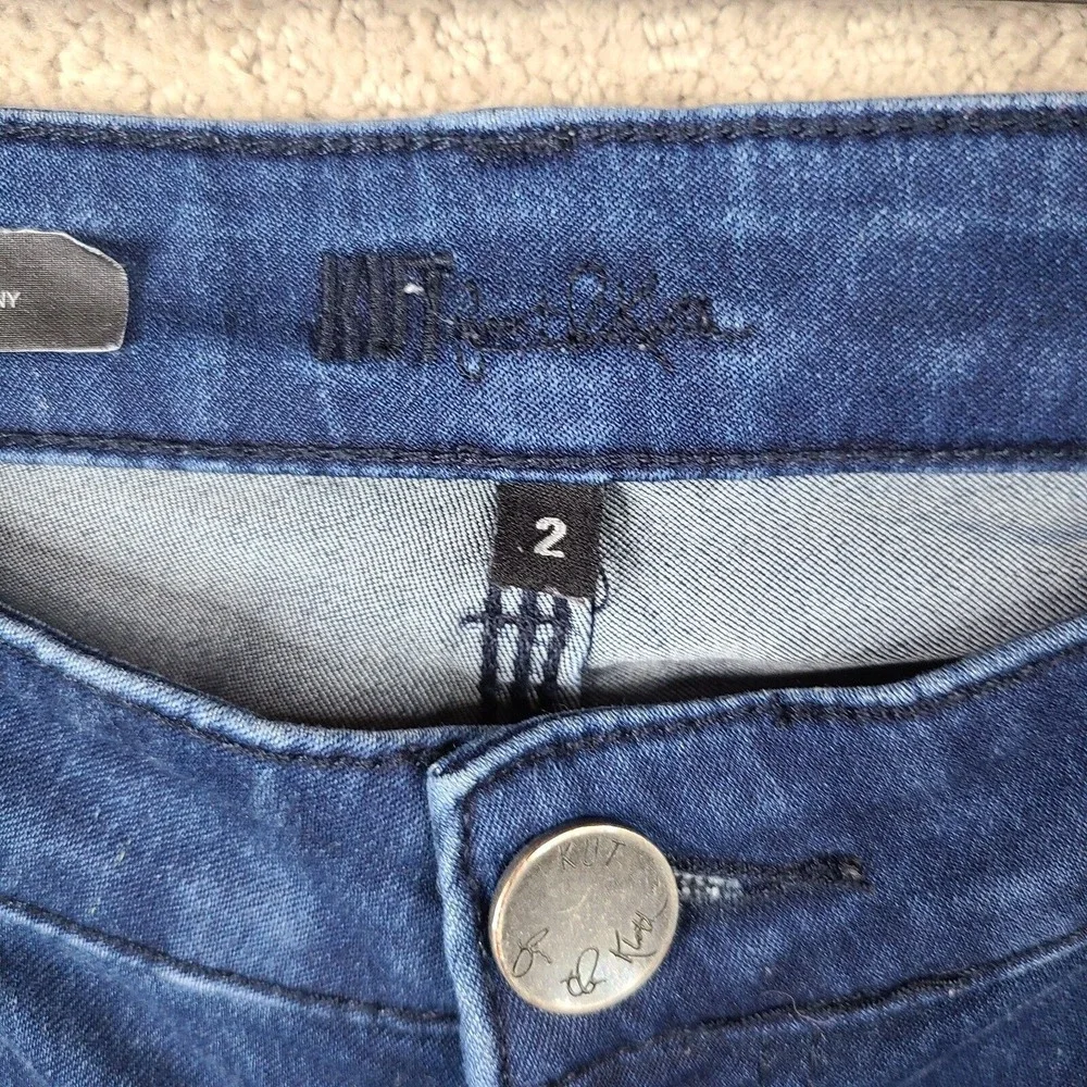 Kut From The Kloth Jeans Womens 2 Blue Brigitte Ankle‎ Skinny Dark Wash Stretch